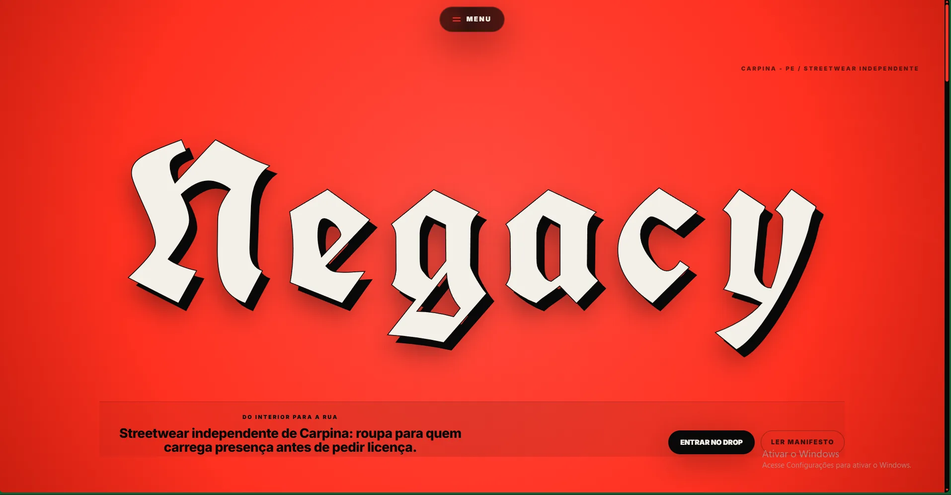 Projeto conceitual Negacy