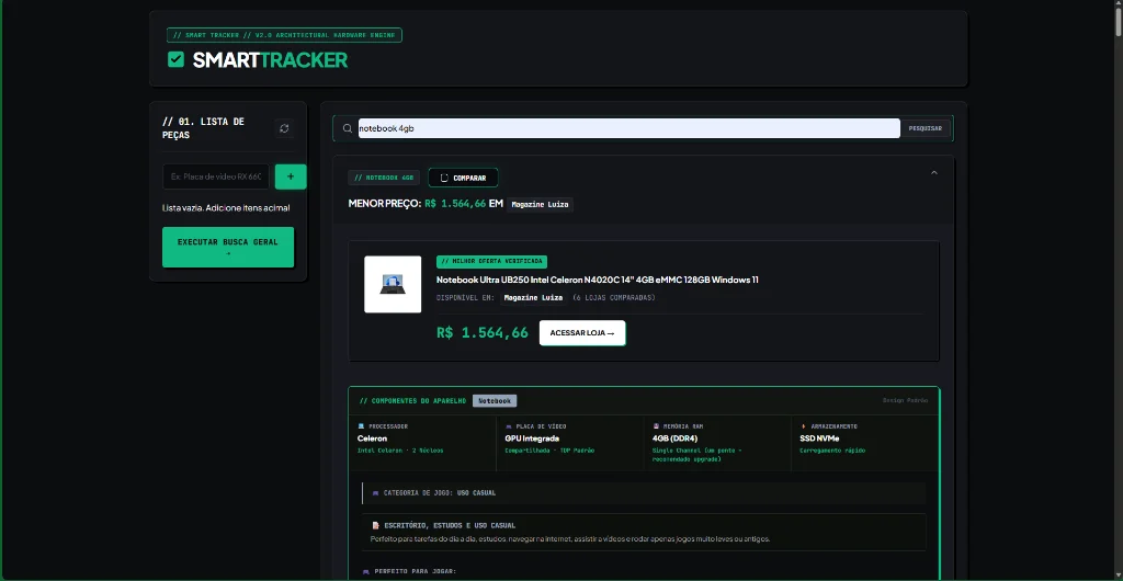 Projeto conceitual Smart Tracker